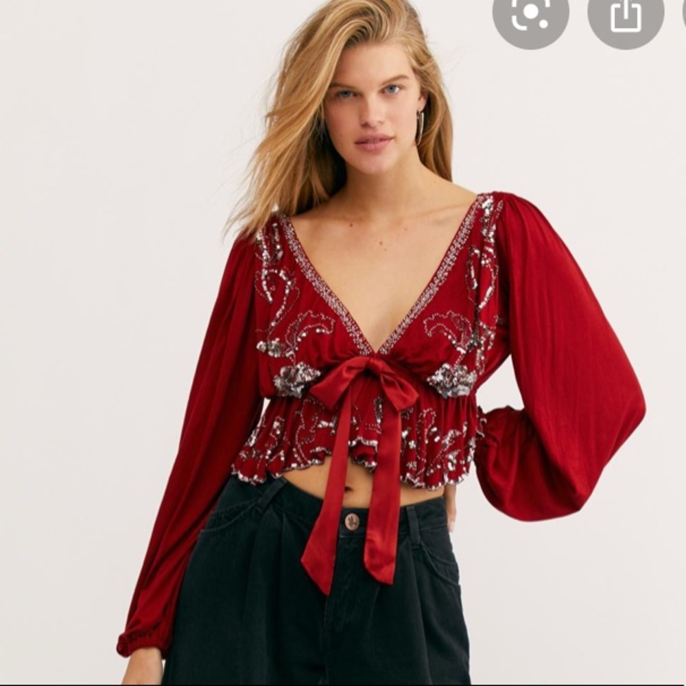 ISO: Free People Rise & Shine Knit Top